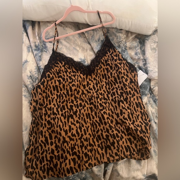 NWT size 1X BP leapard print and black lace tank - Picture 5 of 6
